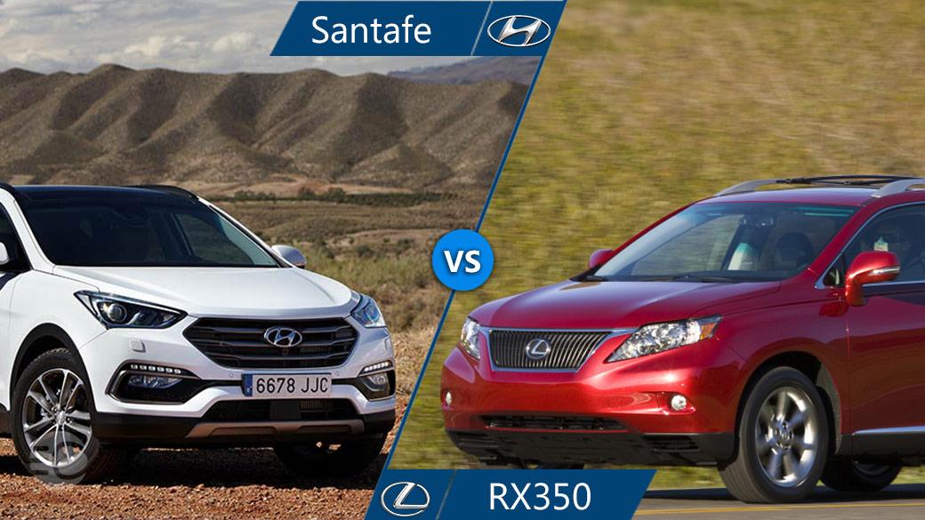 مقایسه لکسوس rx350 و هیوندای سانتافه